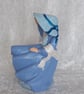 Blue Ceramic Hand Painted Girl Lady Figurine Free Standing Ornament Decoration. - Image 2