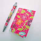 Perfectly imperfect pink floral A7 mini pocket notebook, seconds