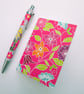 Perfectly imperfect pink floral A7 mini notebook
