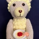 Pineapple cocktail bear pale lemon with moveable arms and a cocktail drink