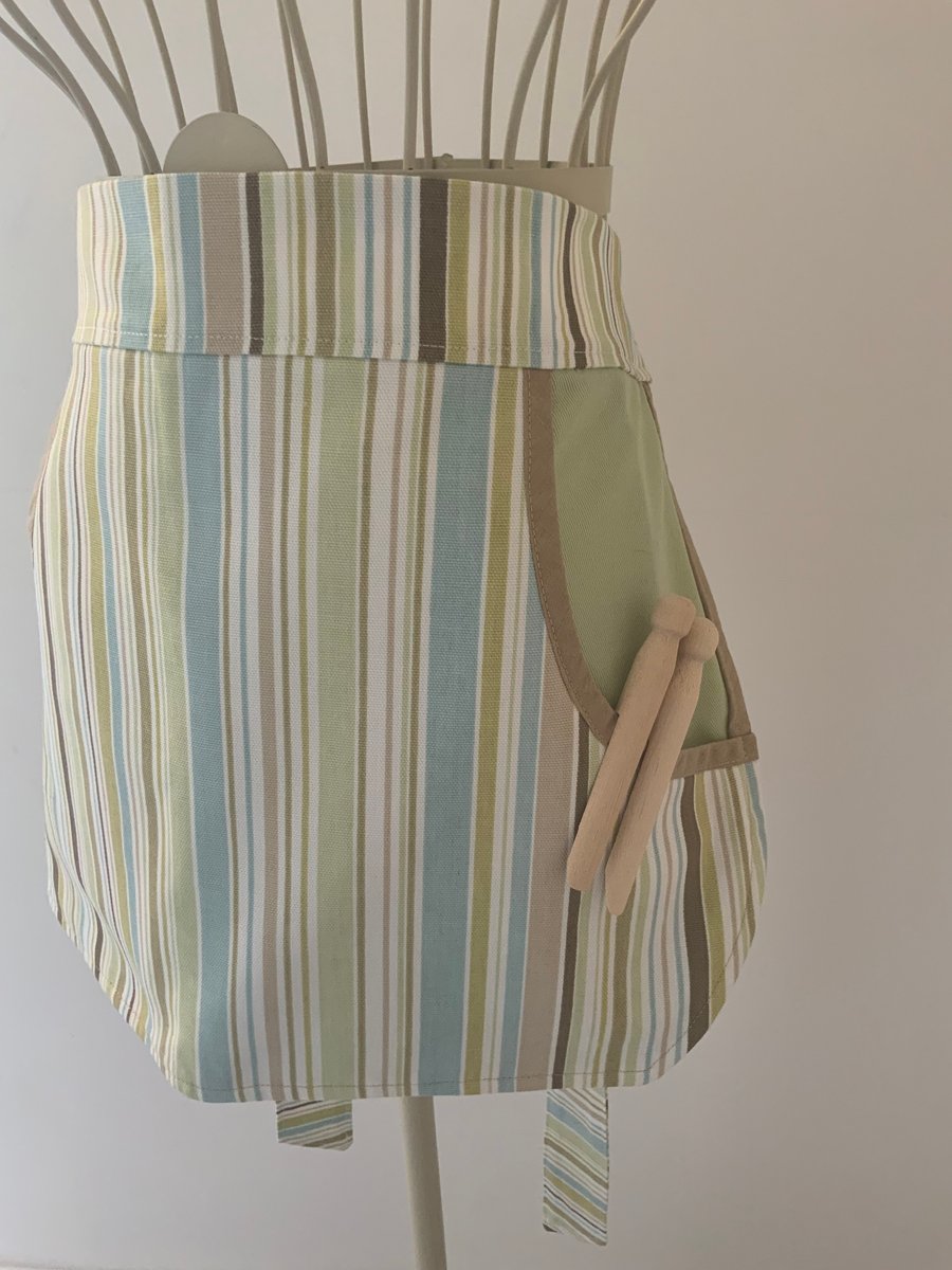 Peg Apron, Half Apron, Fully Lined, Peg Bag