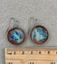 Handmade Ceramic Drop Earrings: Speckled Blue And Copper Glazed Clay Jewellery,  - Image 10