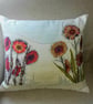 Bright Flowers Free Motion Appliqued Cushion