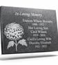 Granite Grave Marker Engraved Granite Memorial Plaque Flat Grave Cemetery Stone - Image 2
