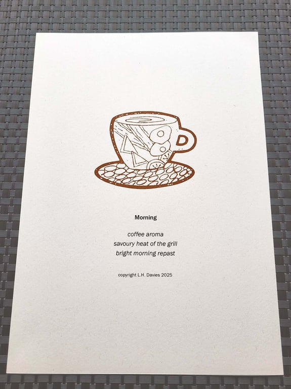 Haiku Poetry Art Print - 'Morning' Limited Edition