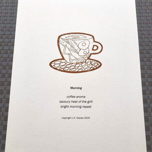 Haiku Poetry Art Print - 'Morning' Limited Edition