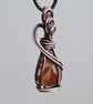Natural Red Noreena Jasper & Copper Pendant Necklace Gift Crystal Jewellery  - Image 1