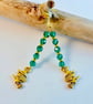 Halloween Witch Earrings Green Crystals, Trick Or Treat, Price Inc UK Delivery - Image 2