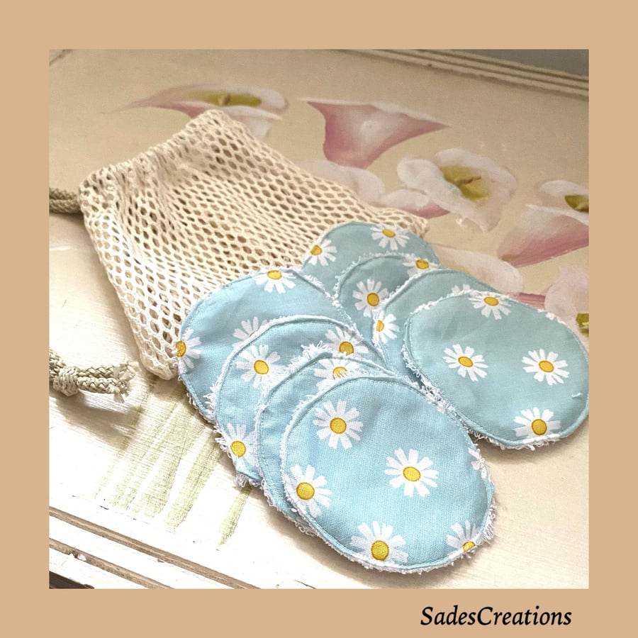 Face cleansing pads made with organic bamboo toweling