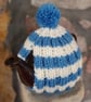 Vegan Small Tea Cosy for 2 Cup Tea Pot, Cornish Style, Hand Knitted - Image 2