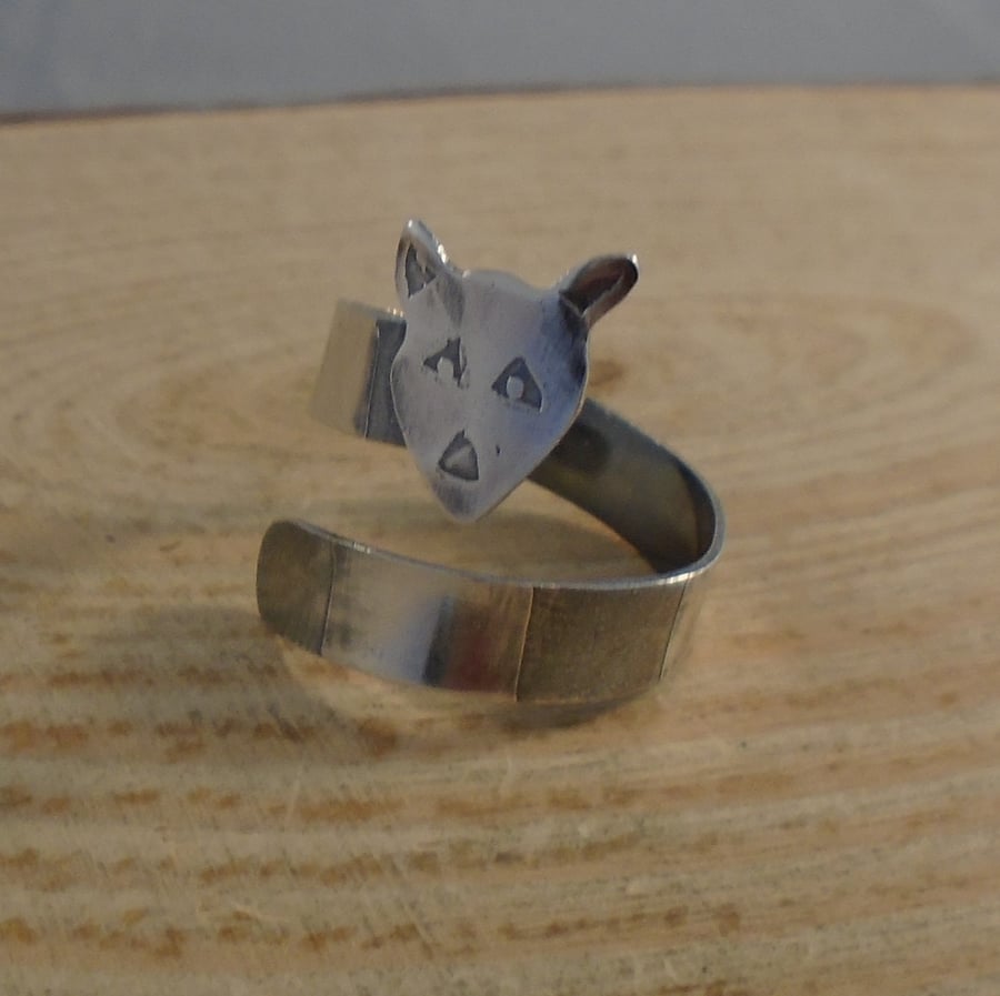 Sterling Silver Lemur Adjustable Ring