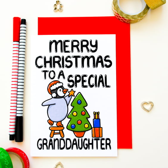 Christmas Card For A Special Granddaughter Christmas Card from Grandparents
