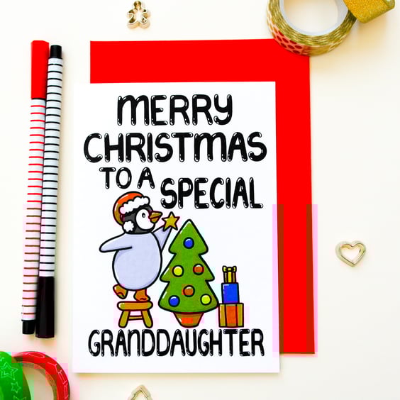 Christmas Card For A Special Granddaughter Christmas Card from Grandparents