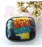 Patchwork Dichroic Fused Glass Brooch 080 Handmade  - Image 5