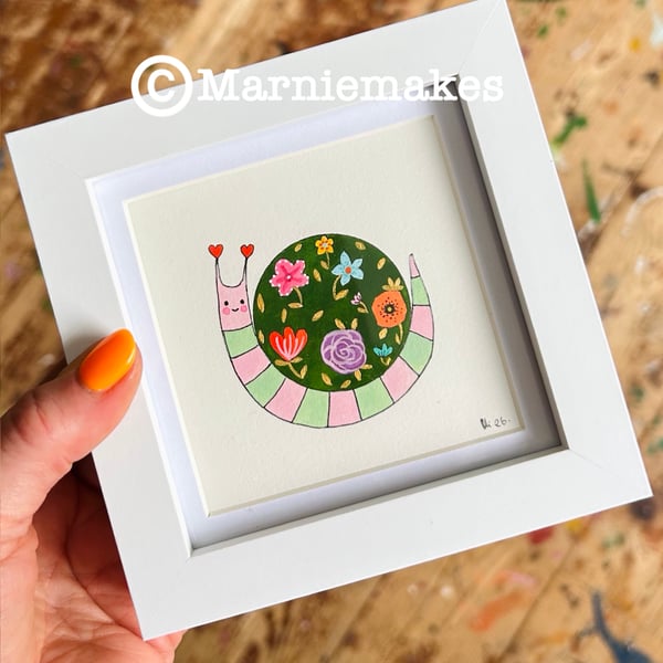 Posy - Framed Original Mini Illustration 