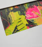 original acrylic painting embroidered abstract floral  - Image 5