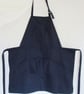 Mens Work Apron, Heavy Weight Cotton, Navy Blue. No 9 - Image 3