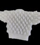 Hand Knitted Baby Cardigan, White Bobble Pattern, Gender-Neutral, 0-6 Months - Image 7