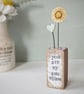 Clay Sunshine in a Wood Block 'You are my Sunshine'