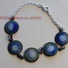 Blue and White enamel bracelet