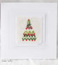 HAND EMBROIDERED CHRISTMAS TREE CARD WINTER FOLIAGE