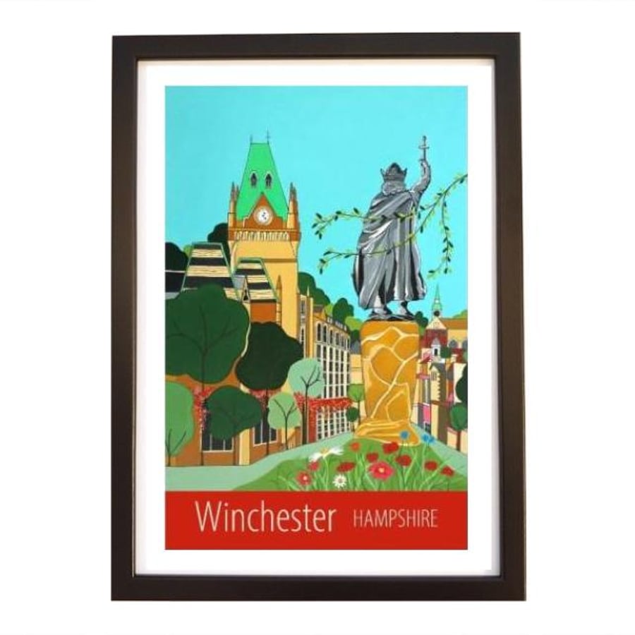 Winchester Hampshire travel poster by Susie West