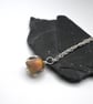 lampwork glass topaz nugget pendant necklace - Image 2