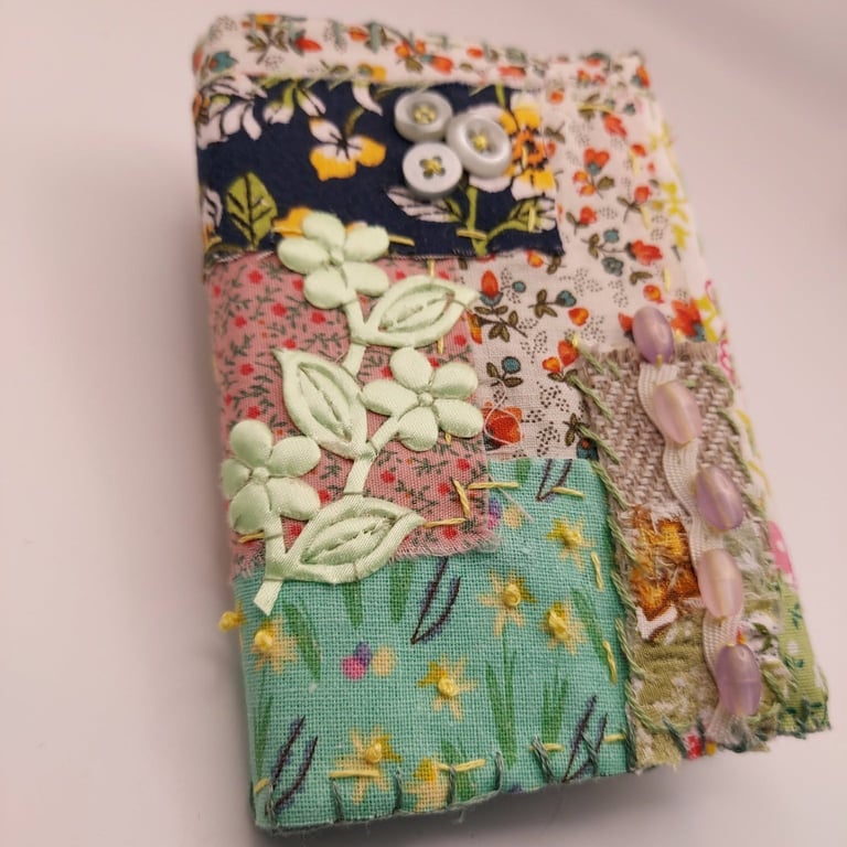 Small notebook with Removable Fabric Cover - Free Pen