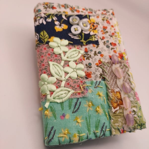 Small notebook with Removable Fabric Cover - Free Pen
