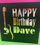 Personalised Guitar Birthday Card - Image 1