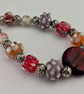 Lampwork glass bead necklace -1002714 - Image 2