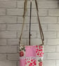 Scrappy patchwork crossbody bag, dog walking bag, patchwork, vintage rose fabric - Image 2