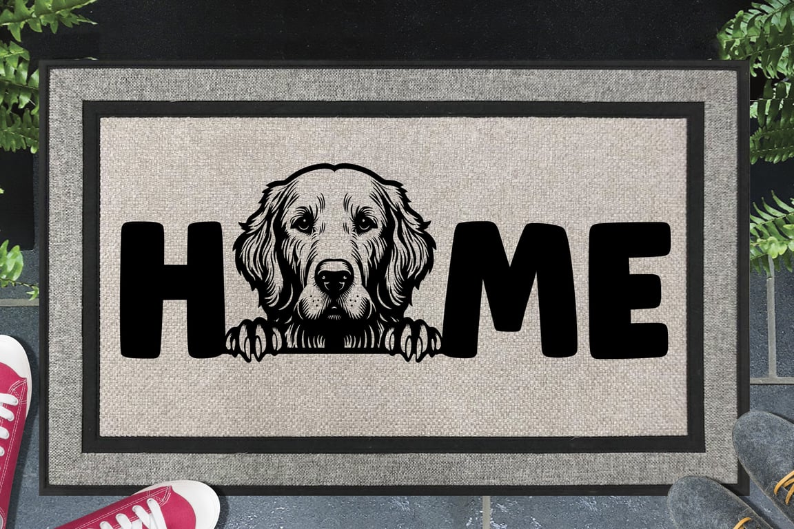 Golden Retriever Home Door Mat No.2 - All Weather Doormat - 45x70cm 