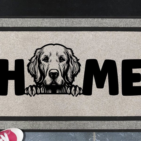 Golden Retriever Home Door Mat No.2 - All Weather Doormat - 45x70cm 