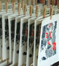 Hens - Flock of White Sussex Hens - Original linocut print - Image 3