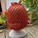 Orange cotton 1940s style retro snood hairnet - 3 sizes to suit your hair length