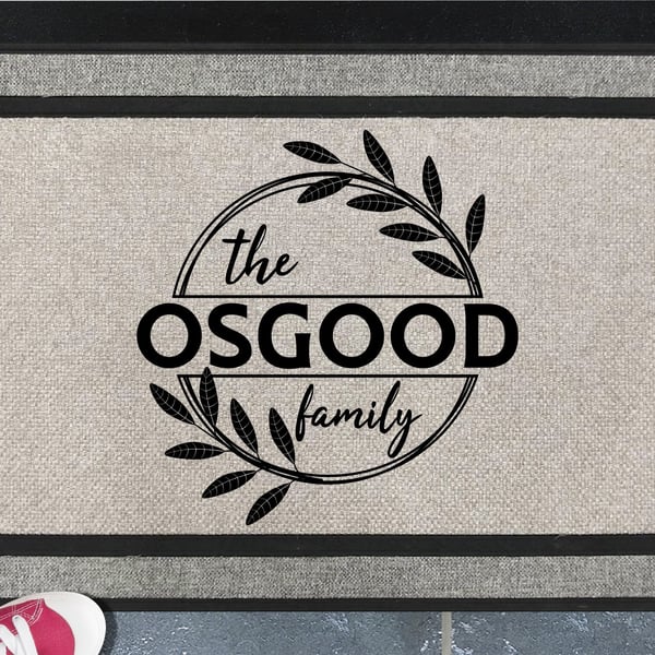 Personalised Surname Door Mat - Customised Family Name Doormat - All Weather 