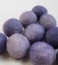 10 2cm Alkanet Purple Natural Dye Felt Balls - Image 2