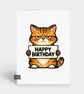 Funny Grumpy Birthday Card For Him Or Her - Cat Holding Sign
