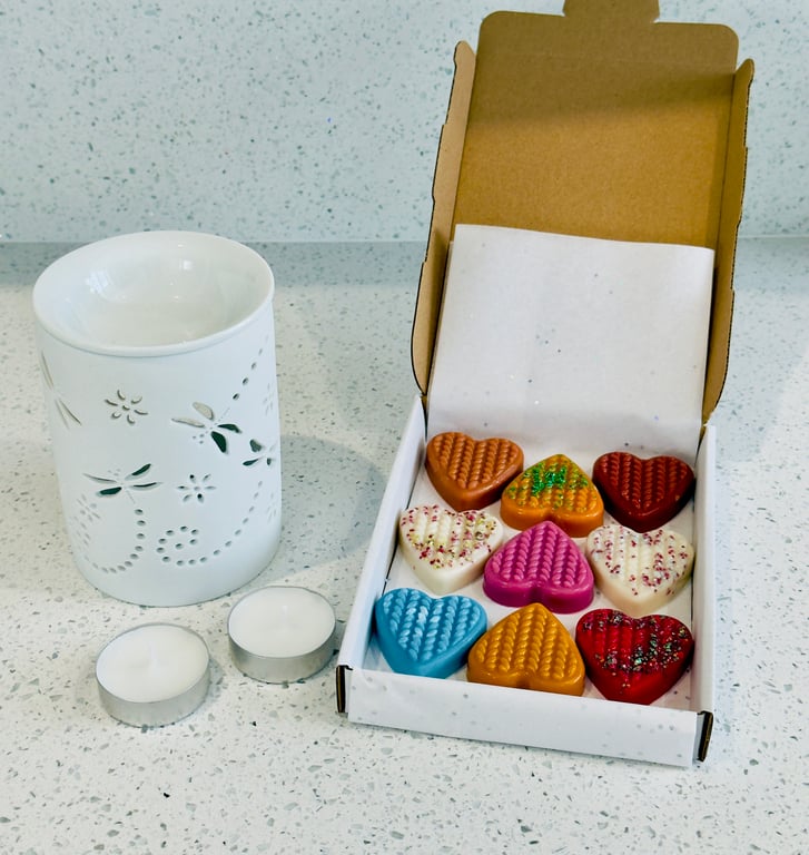 Handmade Scented Wax and Burner Gift Set