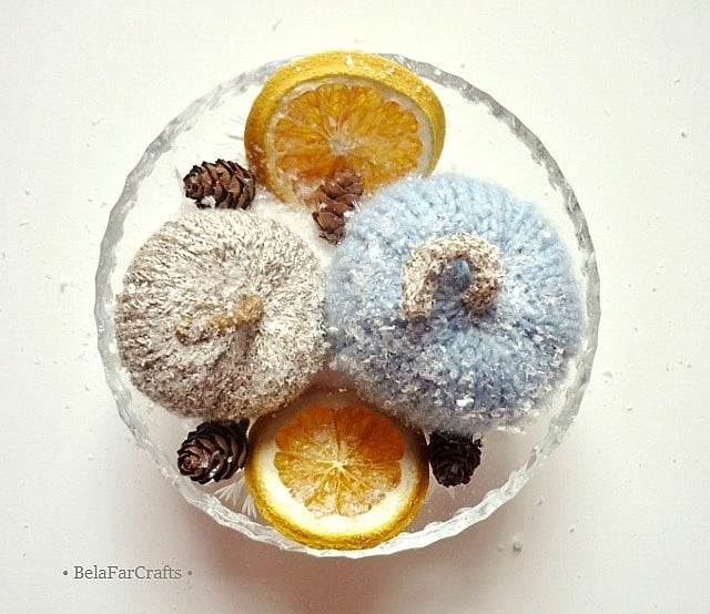 Christmas pumpkins - Blue gold decor theme - Festive wreath supplies