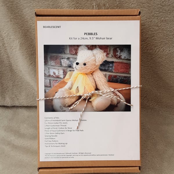 Teddy Bear Making Kit, Mohair Bear Sewing Kit, make your own bear