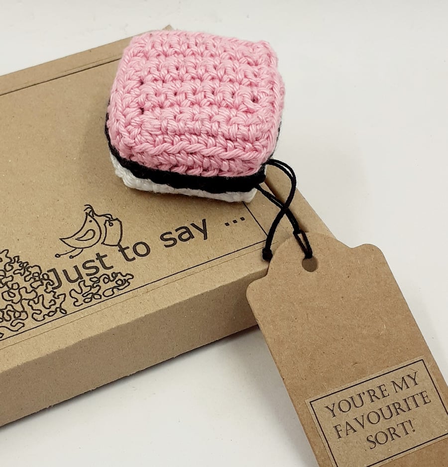 Crochet Liquorice Allsort - Alternative to a Greetings Card 