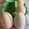 EGG BATH BOMBS - egg shaped, essential oils, natural clays, bath fizzies