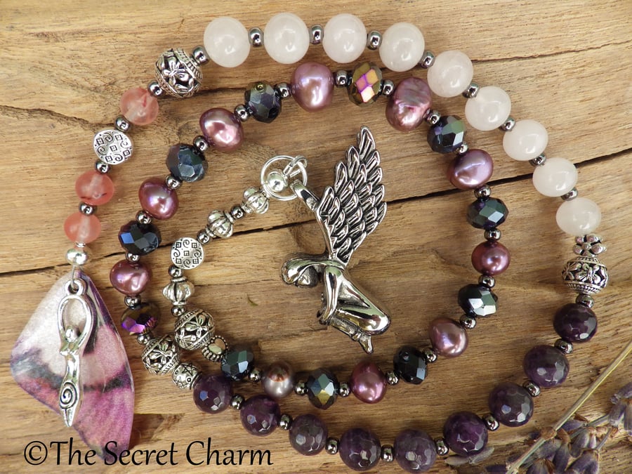 Goddess Lilith Prayer Beads, Meditation Beads