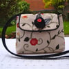 SALE  Embroidered Special Occasion Cross Body - shoulder Bag - flower .