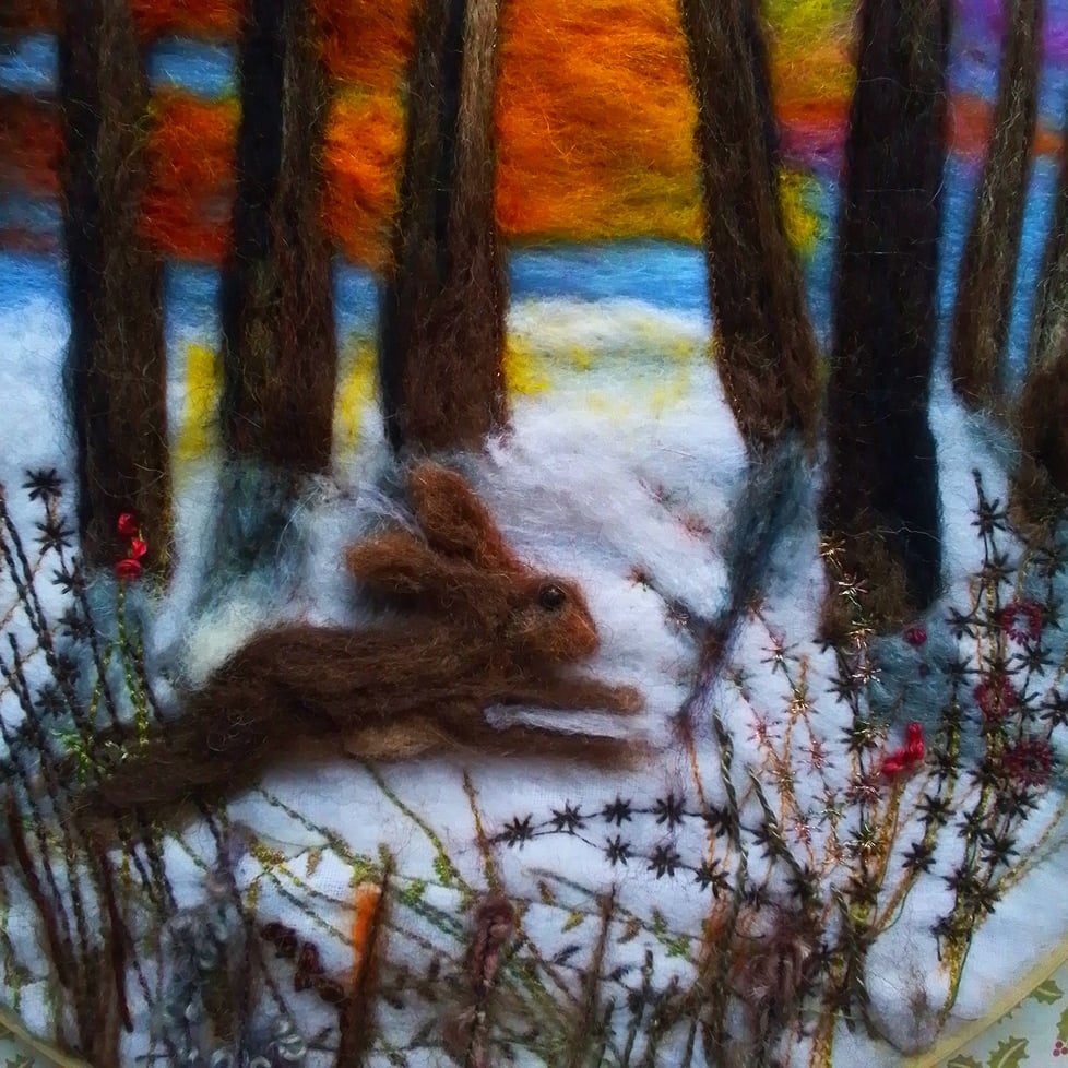 Breeze and Berry Textile Art
