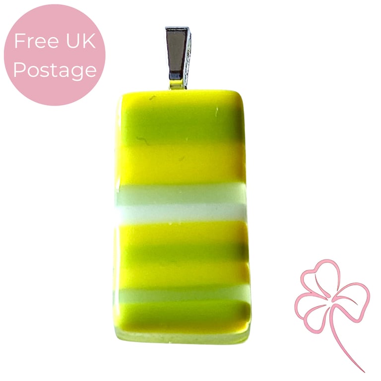 Stringer Stripes Glass Pendant 5
