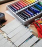Hand painted wooden bookmarks red - Image 5