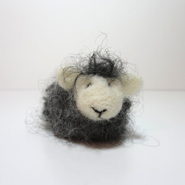 Curly Grey Sheep - Complete with Box and Bedding 